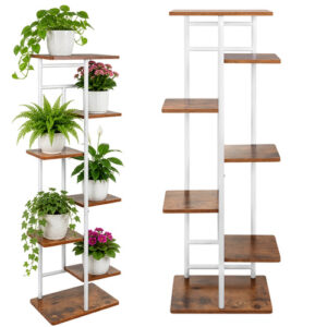 eng_pl_Standing-flower-stand-120cm-Gardlov-19367_6 7-tasoinen kukkateline 120 cm – valkoinen/puunvärinen