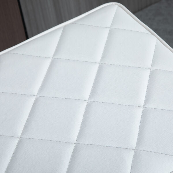 Sänkypenkki keinonahkaa valkoinen/kulta 120 x 43 x 42 cm